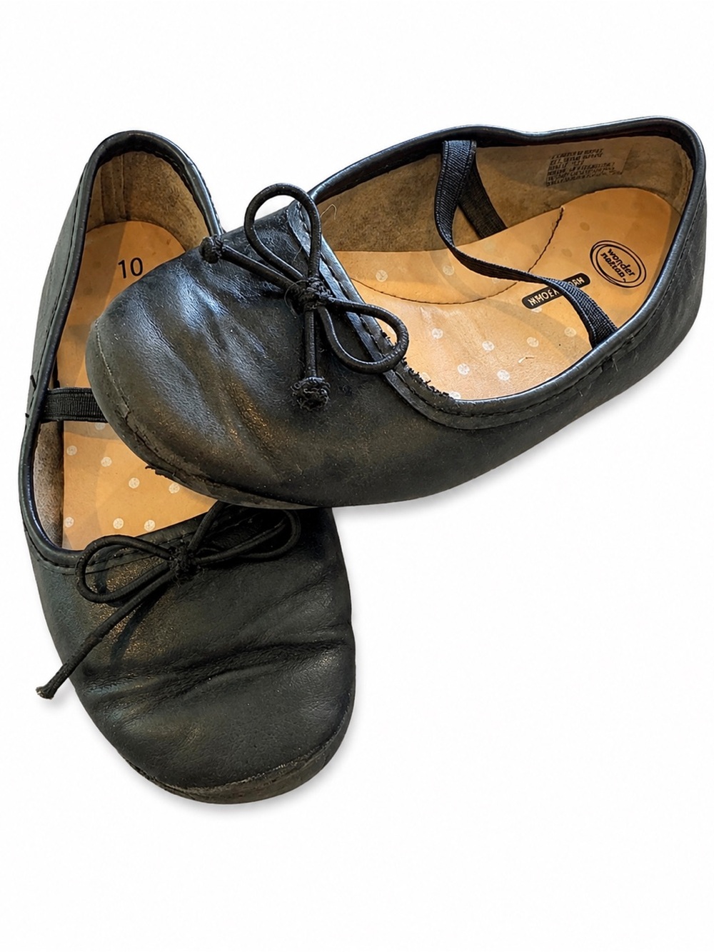 wonder nation Black Girls Ballet Flats with Bow